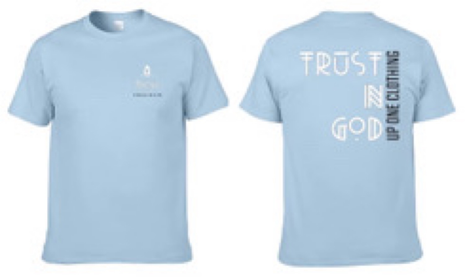 Trust In God Tee — Light Blue